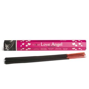 lyserød og sort æske røgelsespinde i love angel variant